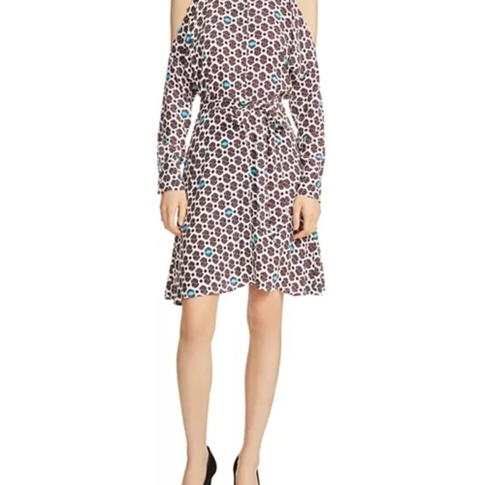 Maje Ralinka Cold Shoulder Button Down Dress - Picture 2 of 5